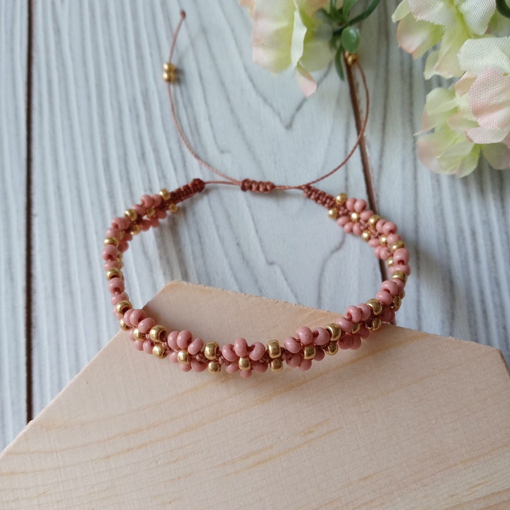 Bracelet Flower Hand Made Adjustable